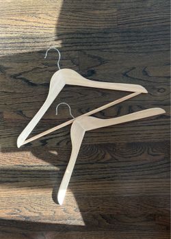 Box of Wooden Hangers