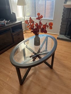 Gray coffee table 46” x 27”