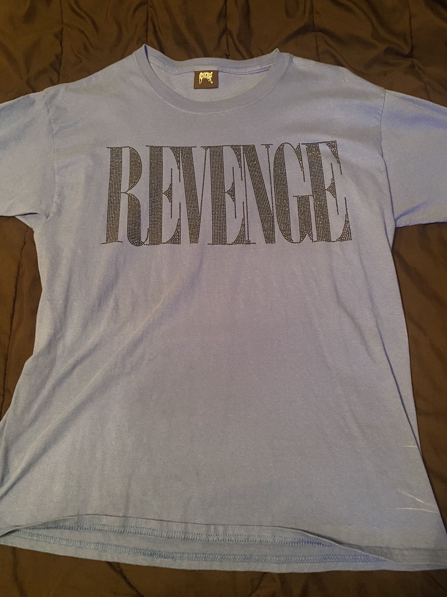 Revenge rhinestone shirt size L 