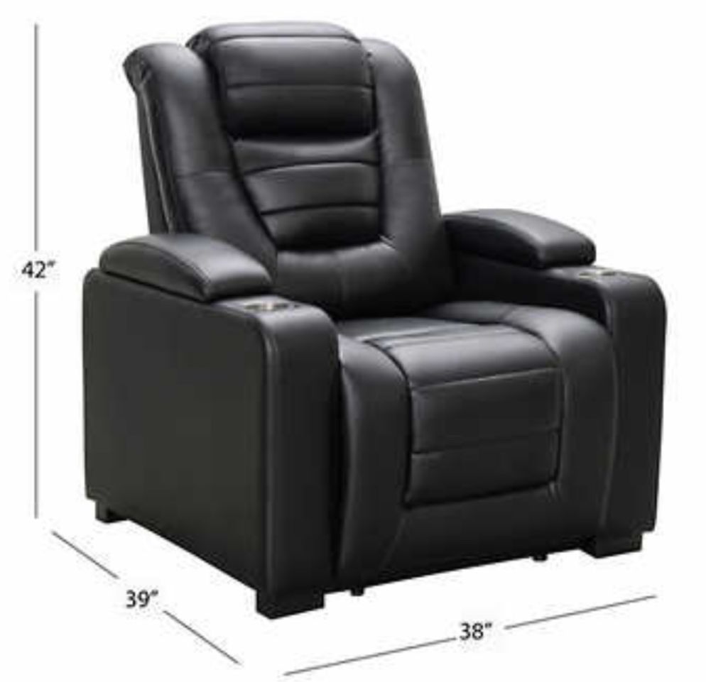 Jayce leather power theater recliner with power headrest deals