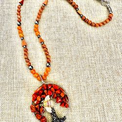 Goldstone bumblebee Pendant Necklace