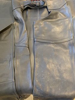 Leather riding chaps men