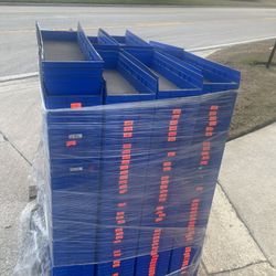 QUANTUM STORAGE SYSTEMS QSB114BL Shelf Bin,Blue,Polypropylene