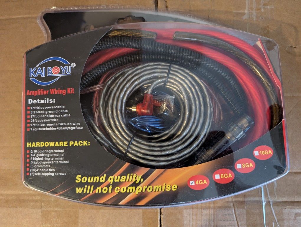 Amplifier Kit For Car Audio 4GA