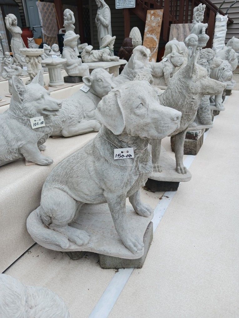 FIRM .. 25" Tall, Garden Concrete Statue, Pls , read All The information