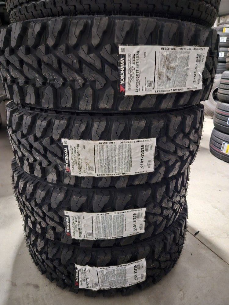 4 New LT 225-65-17 Yokohama Geolandar MT Mud Terrain Tires 29 X 9.00 R17 inch 29/9.00/17 Tire Load D 8 Ply 65psi FREE Same Day Delivery Inland Empire