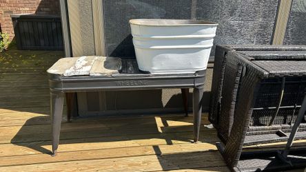 Vintage Wheeling Wash Bucket