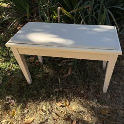 Ivory White Piano Bench - Samick