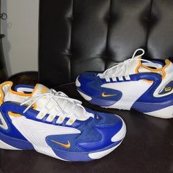 Nike Zoom 2K Deep Royal Blue White Orange Custom size 8.5