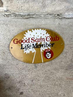 Vintage Good Sam Club Life Member Sign Plaque