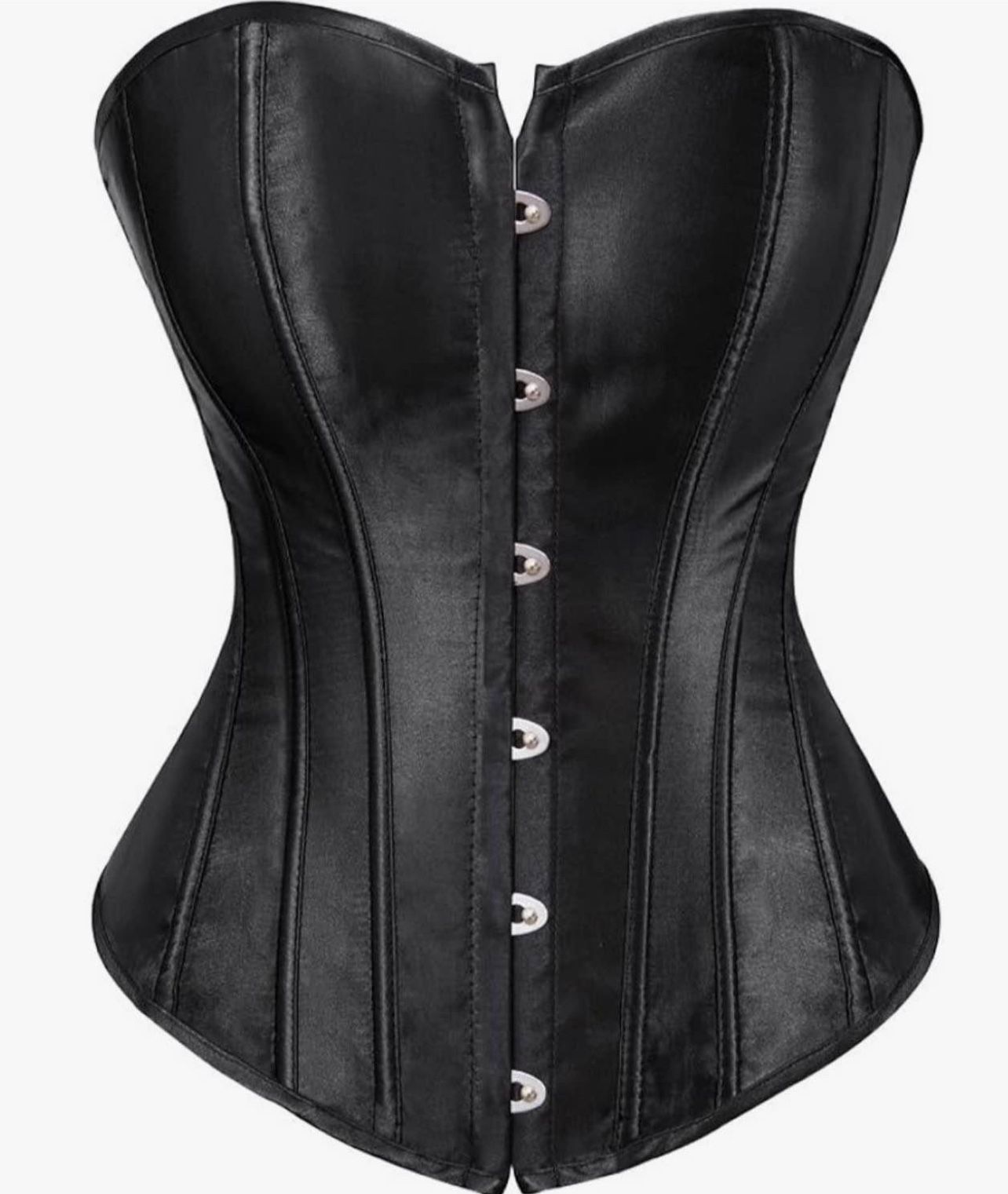Corset Black Satin Waist Cincher. large size Brans New 
