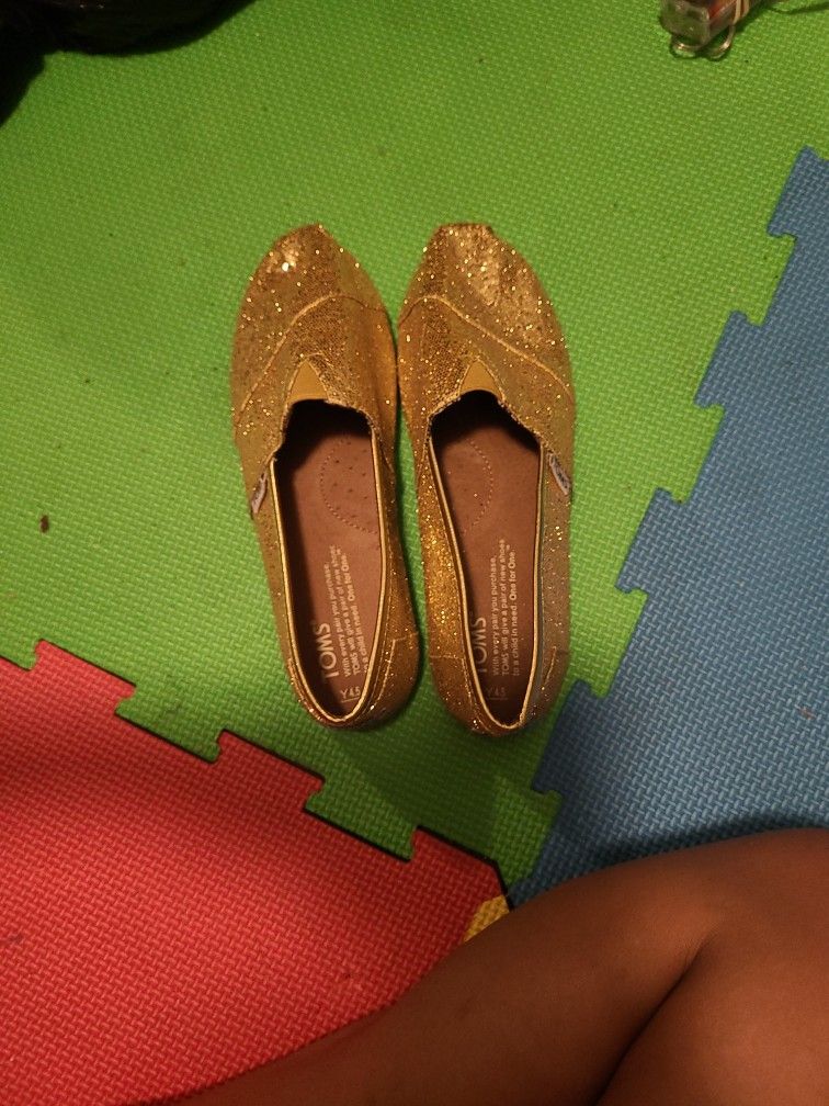 Gold Glitter Toms