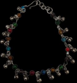 Multi-colorful & silver jingle bracelet