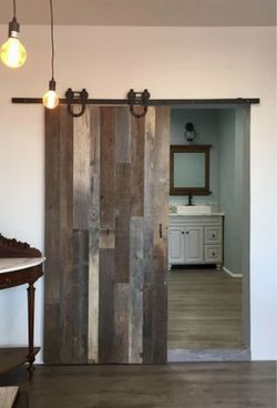 Reclaimed Wood Fully Custom Barn Door & hardware 