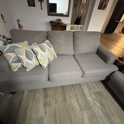 Grey Couch And Love Seat