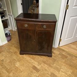 Vintage Record / Bar Cabinet – Solid Wood