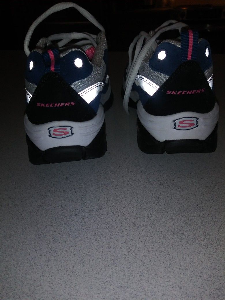 WOMEN´S 8.5 SKECHERS SN 13400W WOMEN´S ENERGY WAVE LINXE WIDE FIT NAVY PINK SNEAKERS NEW WITHOUT BOX  Shoes