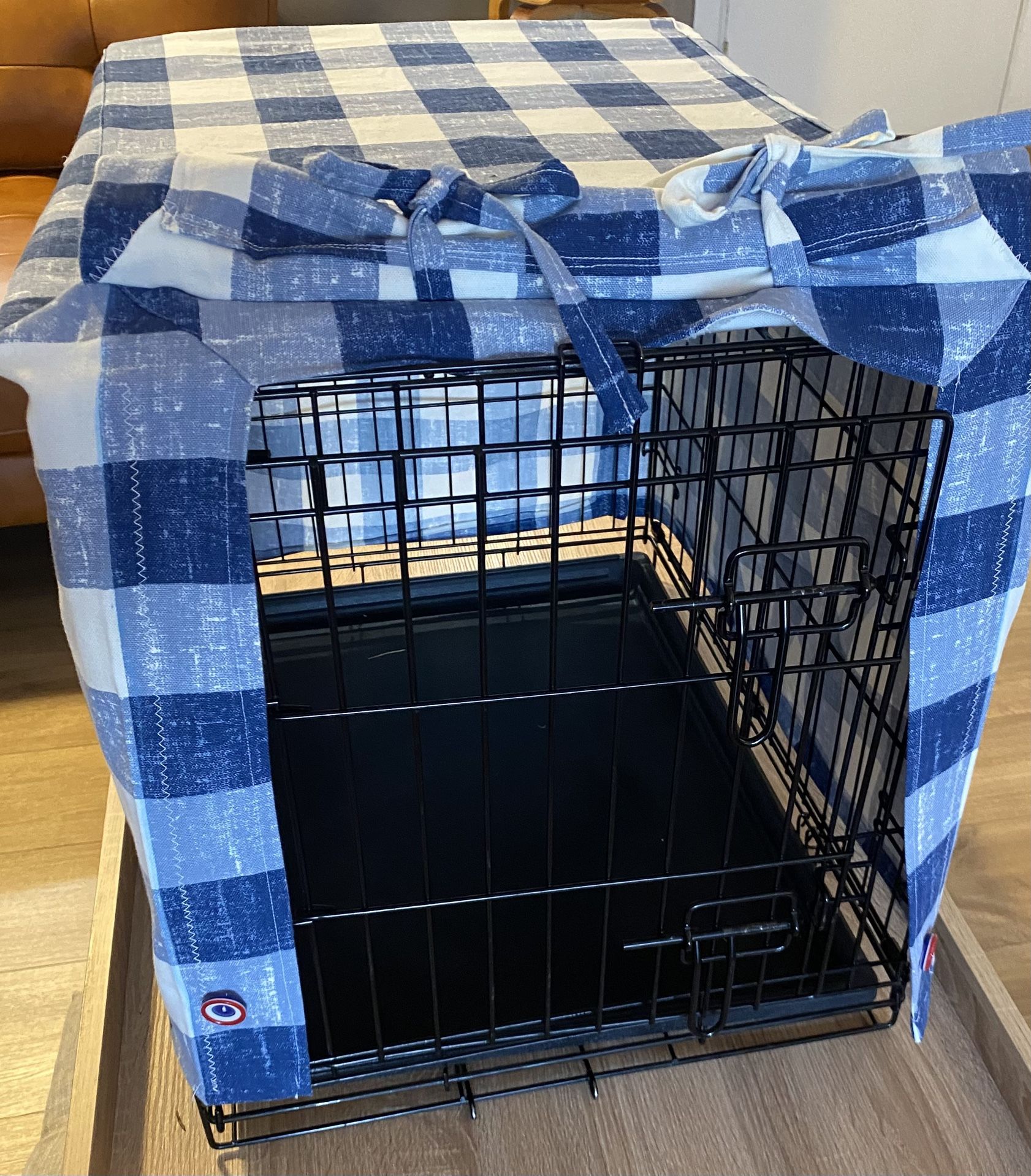 Collapsible Dog Metal Crate With Cover And Pad