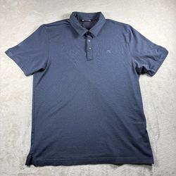 Travis Mathew Men’s XL Blue Heather Short Sleeve Golf Polo Pima Cotton Shirt #6A