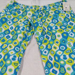 Women's Printed Crop Pants Size Medium