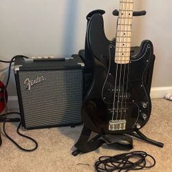 Fender Bass guitar with amp 