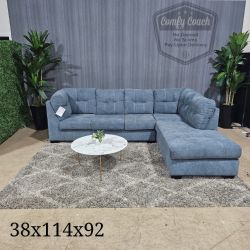 🛋️ Like New Light Blue Sectional Sofa (Delivery Available!! )