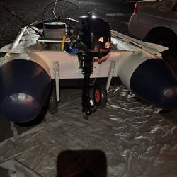 inflatable Boat With Mercury 4hp Motor