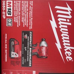 Milwaukee 3650-21P M18 Compact Brushless 1/4" Hex Impact Driver Kit New sealed