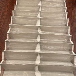 New! Hanging expandable accordion fabric shoe storage compartment! 