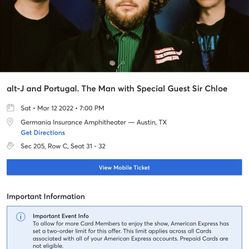 2 Alt-J and Portugal The Man Tickets