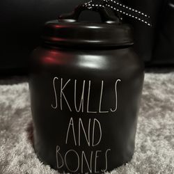 Rae Dunn Skulls and Bones Canister