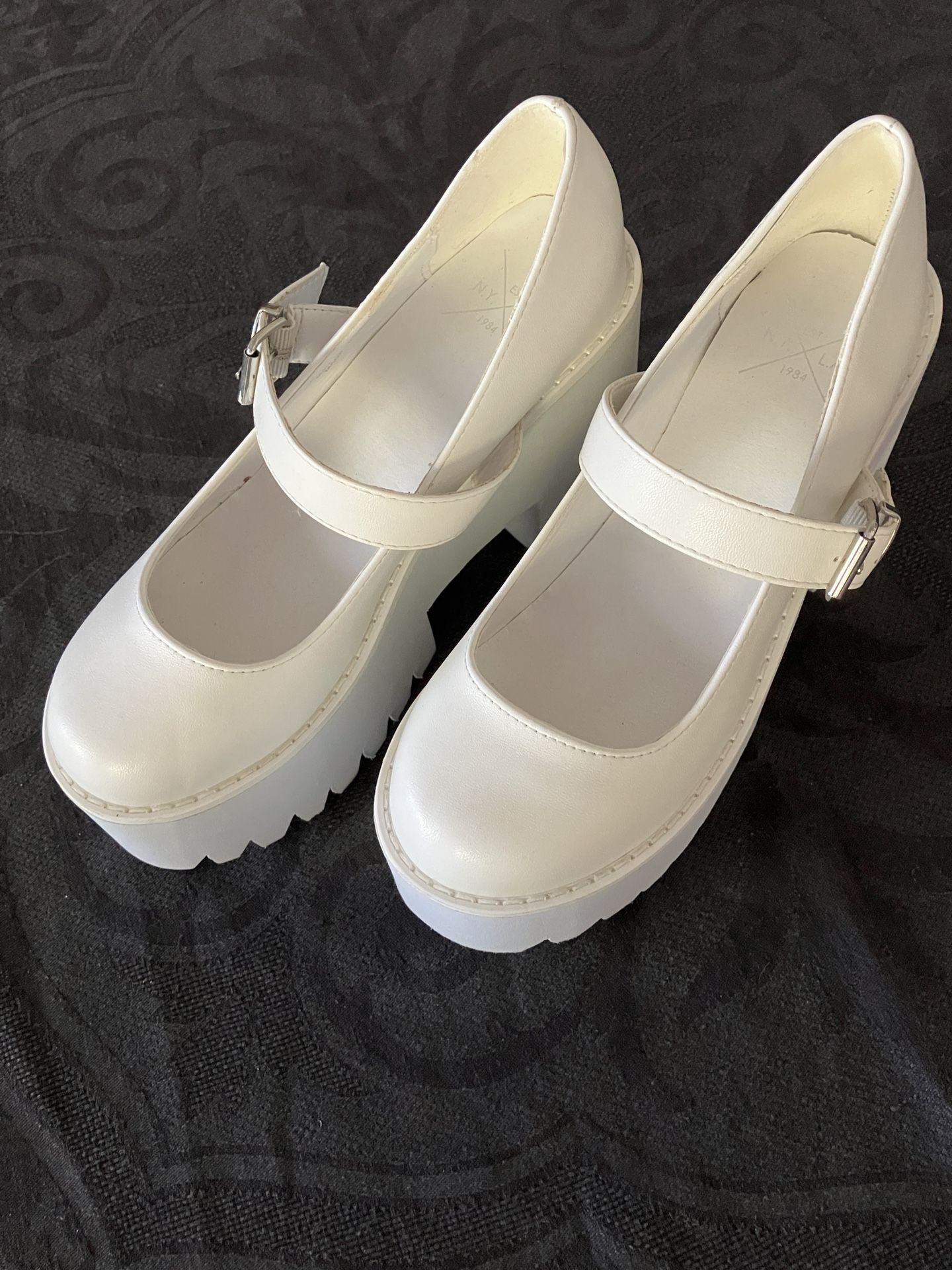 Dolls Kill White platform Mary Jane’s 