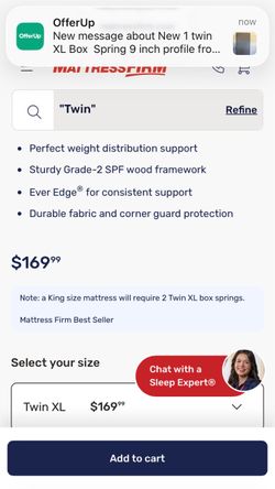 New 1 twin XL Box  Spring 9 inch profile