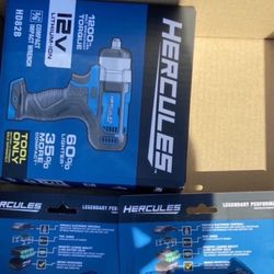 New Hercules 12 v 3/8” Compact Impact Wrench. W /2 Hercules 5.0 Hour Batteries 🔋 🔋