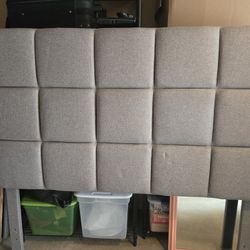 Queen Size, Gray Tufted Bed Frame With Headboard