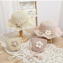 Kids Straw Hat & Mini Purse