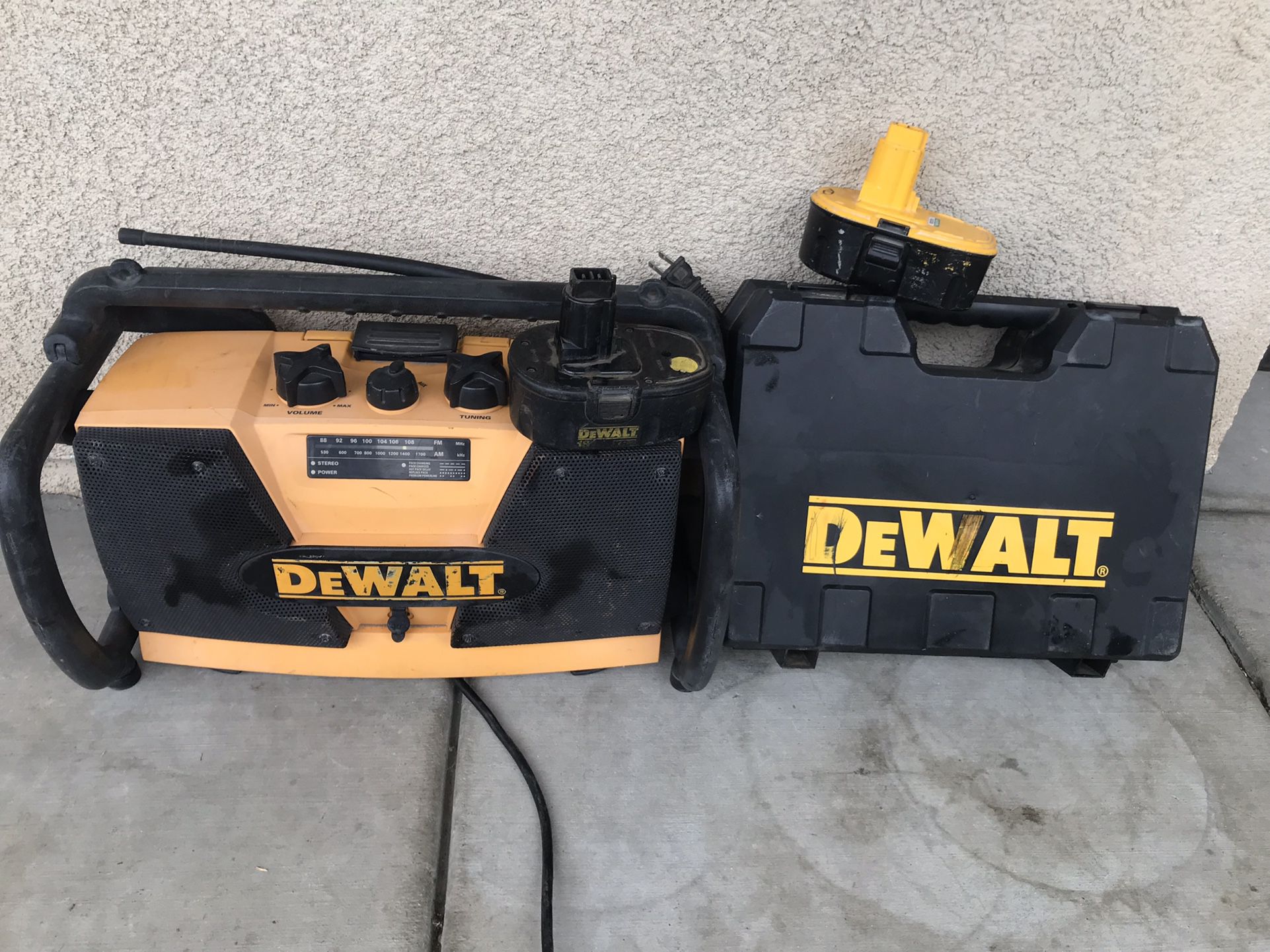 DeWalt Radio And 18 Boalts Drill