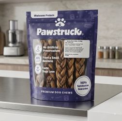 Pawstruck 7" Braided Bully Sticks 1lb Bag