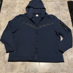 Nike Sportswear Tech Fleece Windrunner Men’s XXL Hoodie Blue Athletic Jacket
