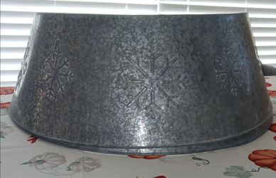 Galvanized Metal Christmas Tree Collar