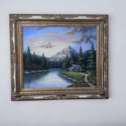 "Cuadro pintura en lienzo 31 Pulgadas De Ancho x 27 Pulgadas De Alto arte original'En Perfectas Condiciones $25