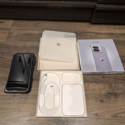 Google Pixel 10 Pro FOLD - FACTORY UNLOCKED - 256GB Moonstone w/ Case and Leather Dbrand