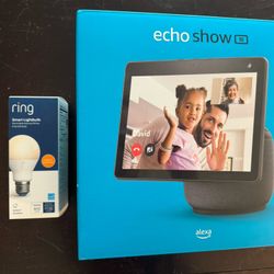 Amazon Echo Show 10 BRAND NEW Box Opened And NEW Ring Smart Light Bulb