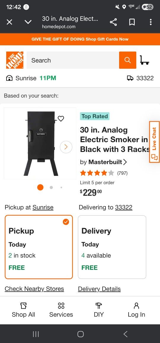 Masterbuilt MES 35/B Electric Smoker (Brand New) Open It And Didn't Feel Like Assembling