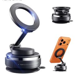 New Magnetic Phone Holder for Car, 360° Adjustable Vacuum Car Mount Suction Cup, Phone Mount for Car Accessories/Windshield/Mirror/Kitchen/Gym for iPh