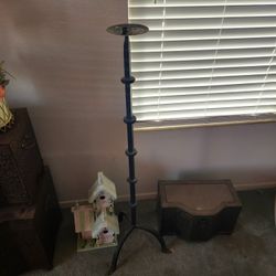 Large Iron Candle Stick Holder