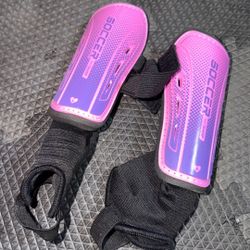 Girls Soccer Shin Pads-Pink