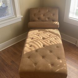 Brown Chaise Perfect for Small Space or Child