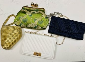 Set of 4 Ladies Handbags - Elegant Clutches & Crossbody Bundle