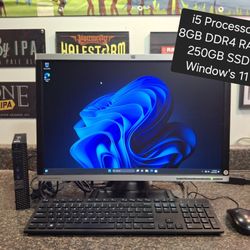 Dell Optiplex Desktop Computer With Monitor Keyboard And Mouse Included
